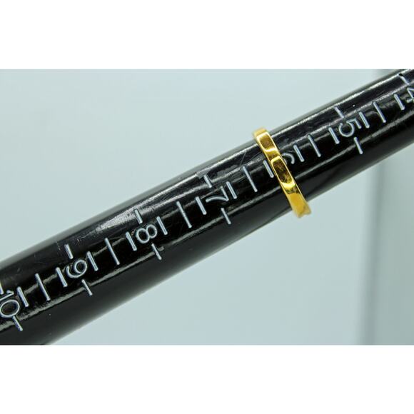 Gold-tone Cubic Zirconia MCM Style Ring - Picture 5 of 5